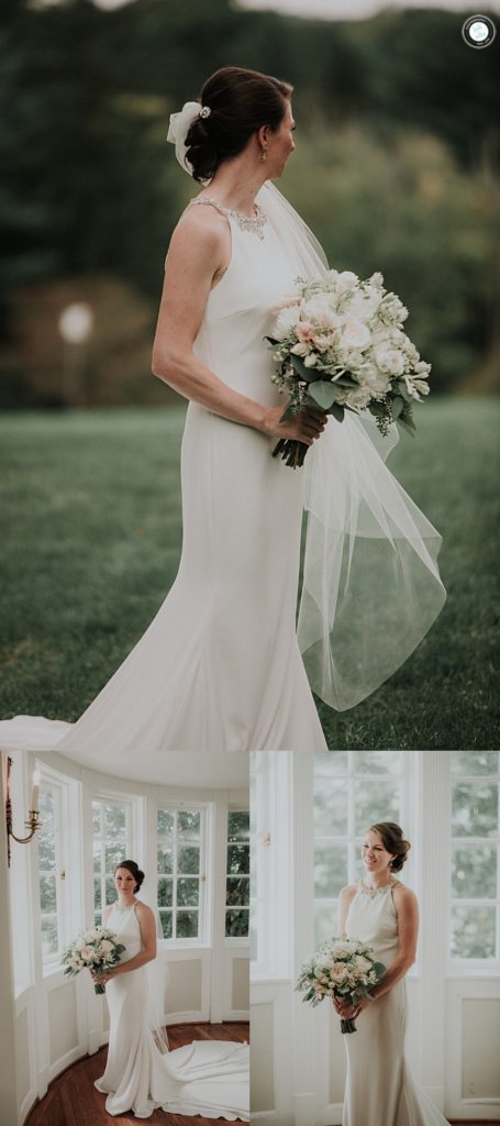 indoor and outdoor bridal portraits at Greenville Country Club