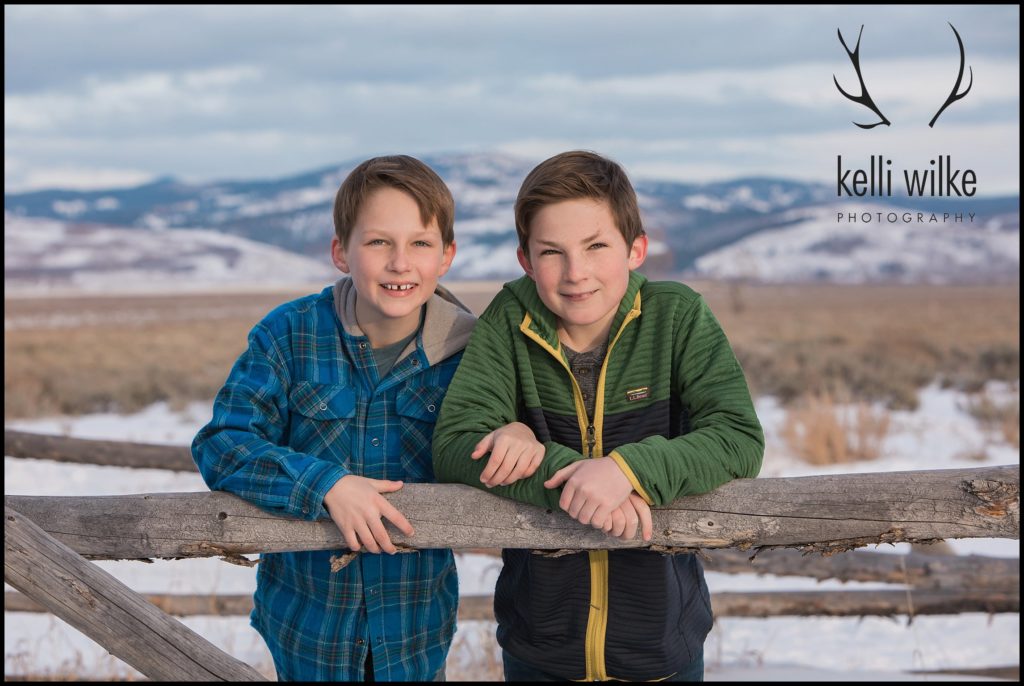 portrait of brothers in Jackson wyoming